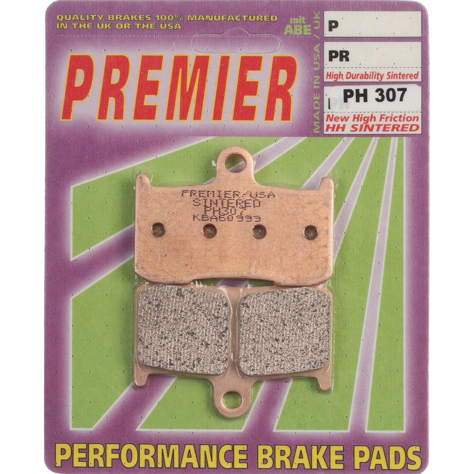 New PREMIER Brake Pad - PH Street Sintered (GF207S3) #PBPH307