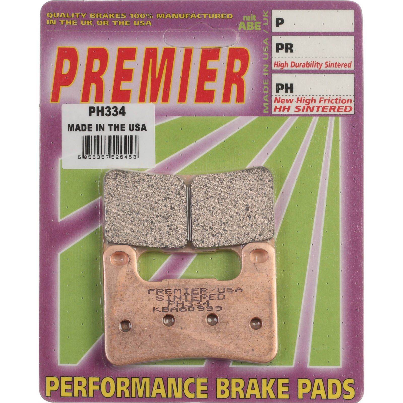 New PREMIER Brake Pad - PH Street Sintered (GF213S3) #PBPH334