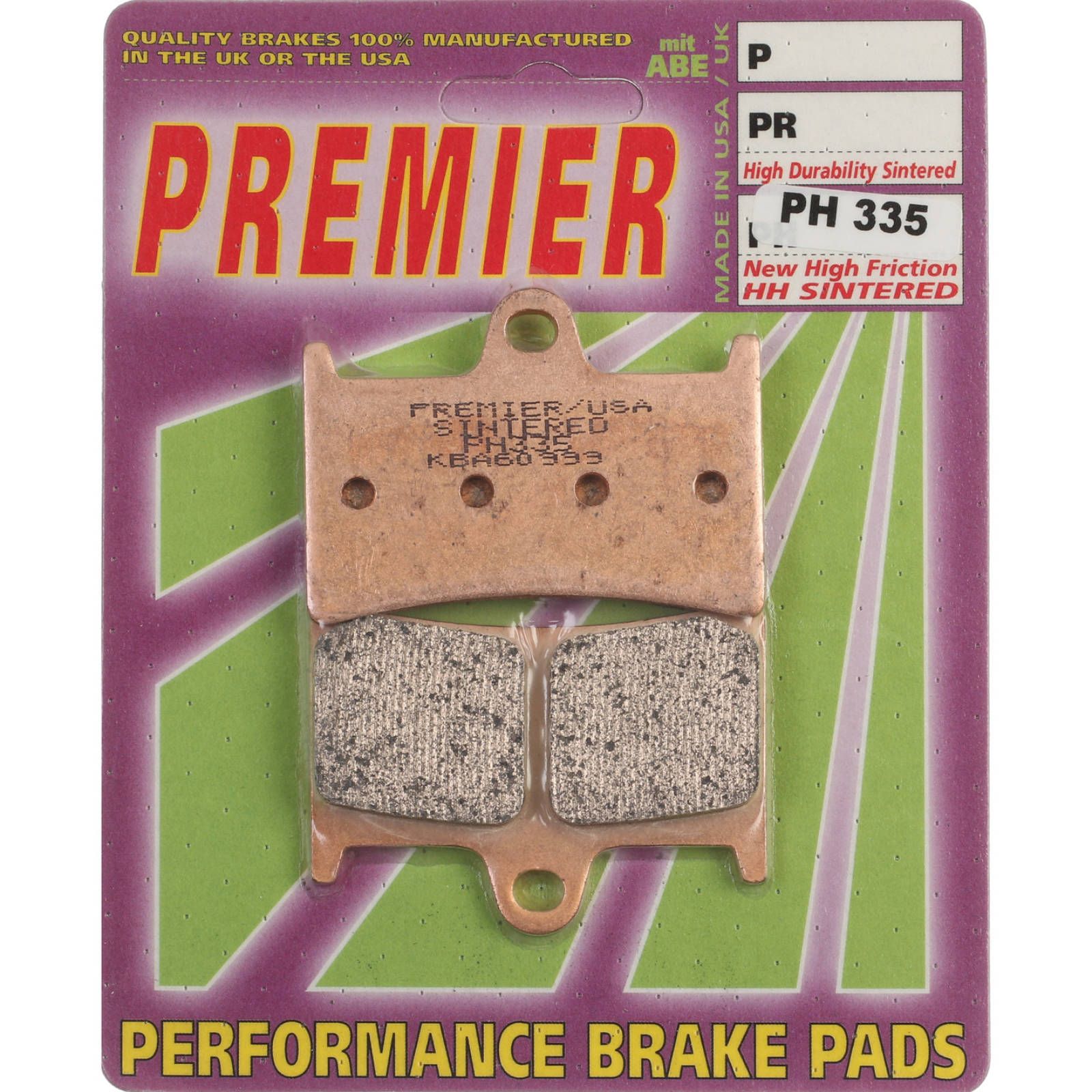 New PREMIER Brake Pad - PH Street Sintered #PBPH335