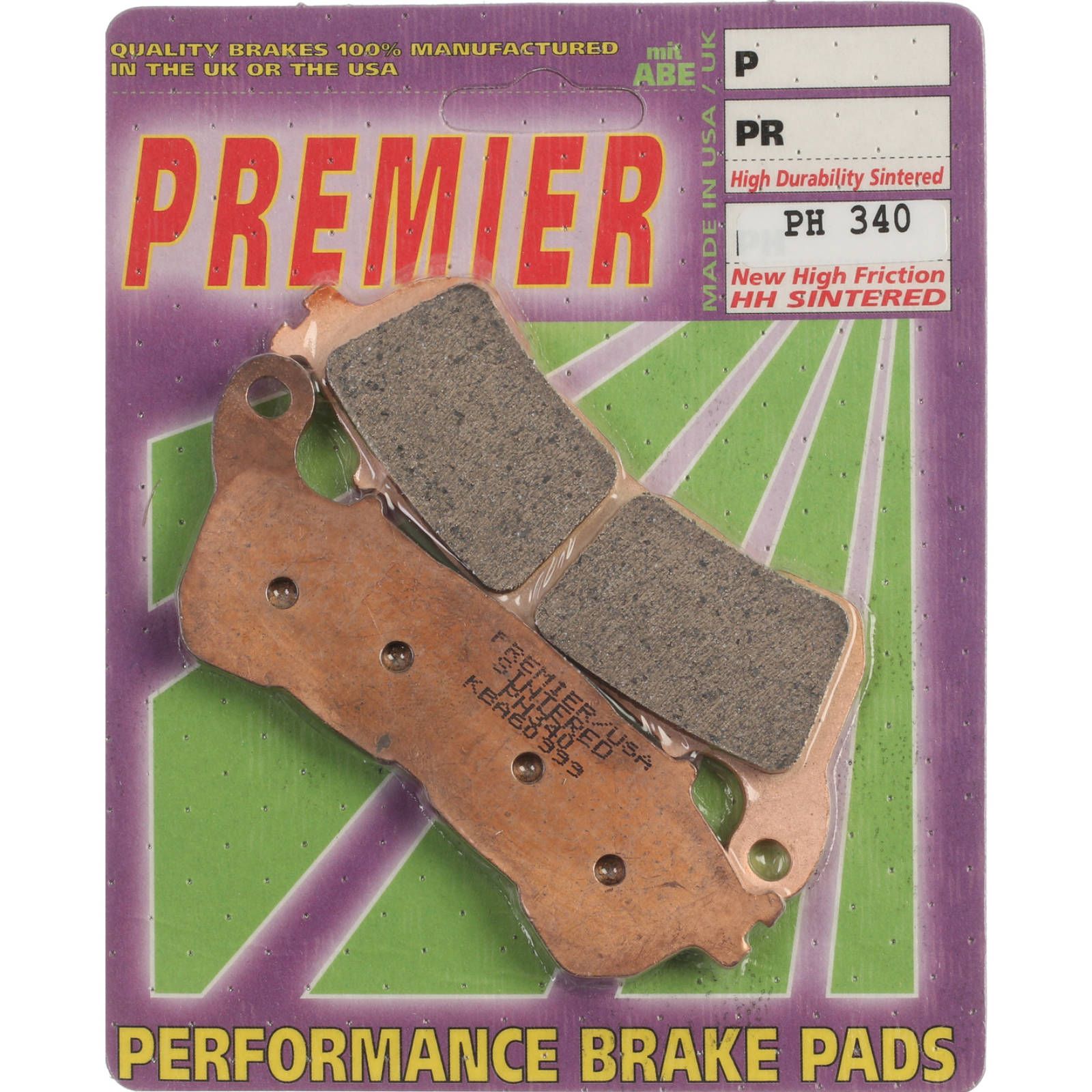 New PREMIER Brake Pad - PH Street Sintered (GF257S3) #PBPH340