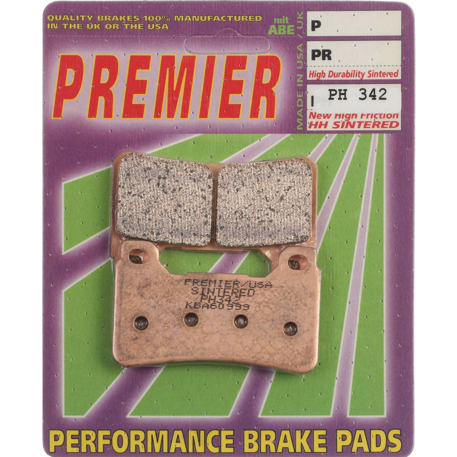 New PREMIER Brake Pad - PH Street Sintered (GF214S3) #PBPH342