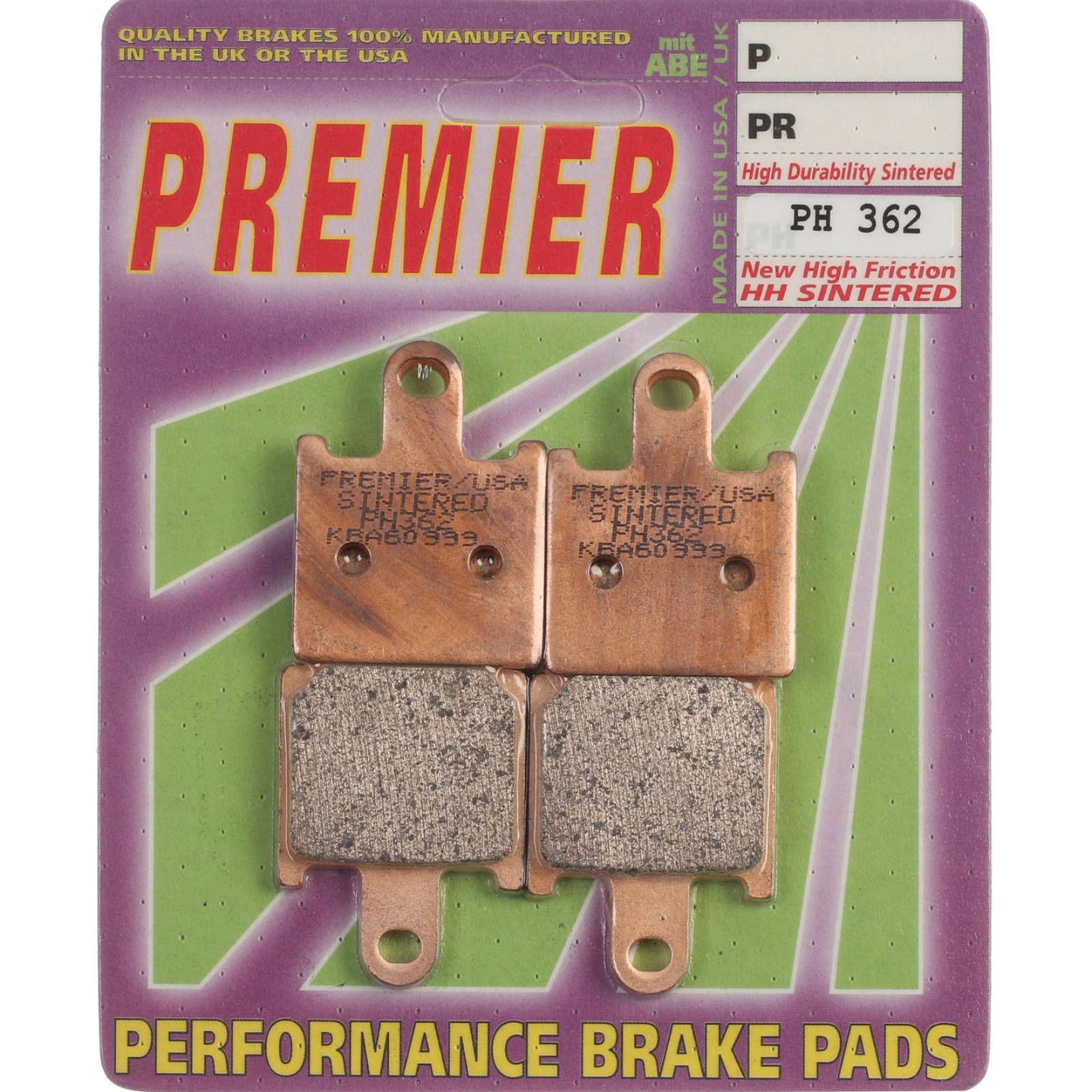 New PREMIER Brake Pad - PH Street Sintered (GF249S3) #PBPH362