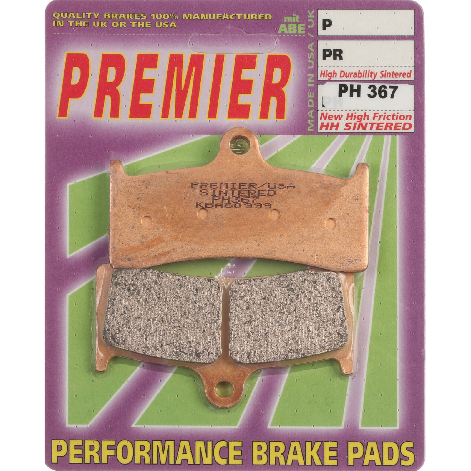 New PREMIER Brake Pads - PH Street Sintered #PBPH367 | Australian Moto Spares