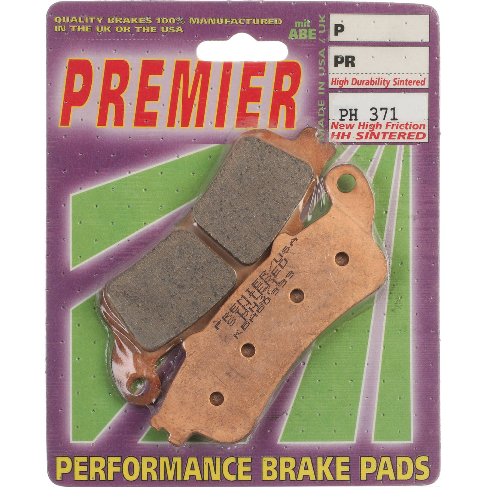 New PREMIER Brake Pad - PH Street Sintered (GF327S3) #PBPH371 | Australian Moto Spares