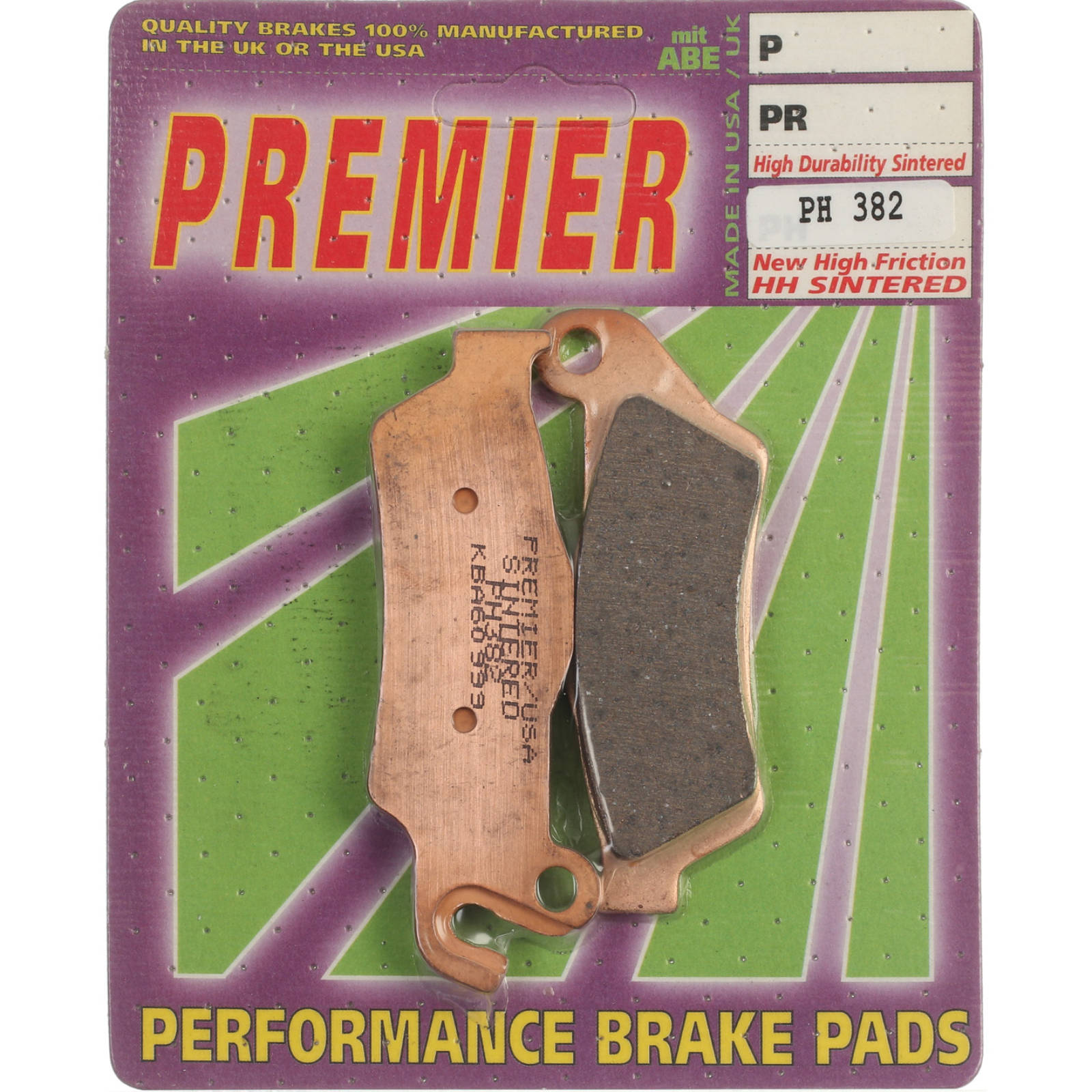 New PREMIER Brake Pads - PH Street Sintered #PBPH382 | Australian Moto Spares