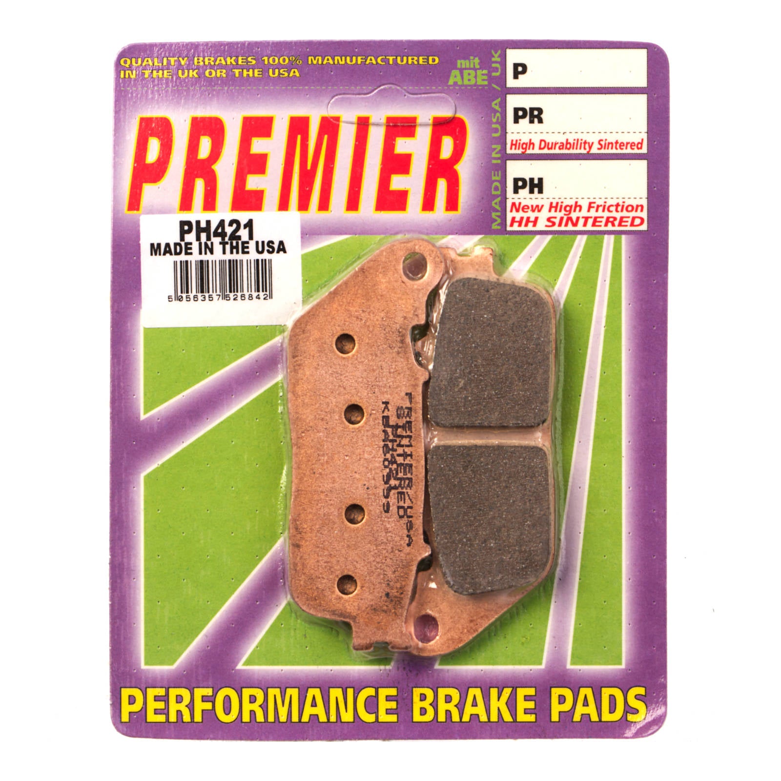 New PREMIER Brake Pad - PH Street Sintered (GF277S3) #PBPH421
