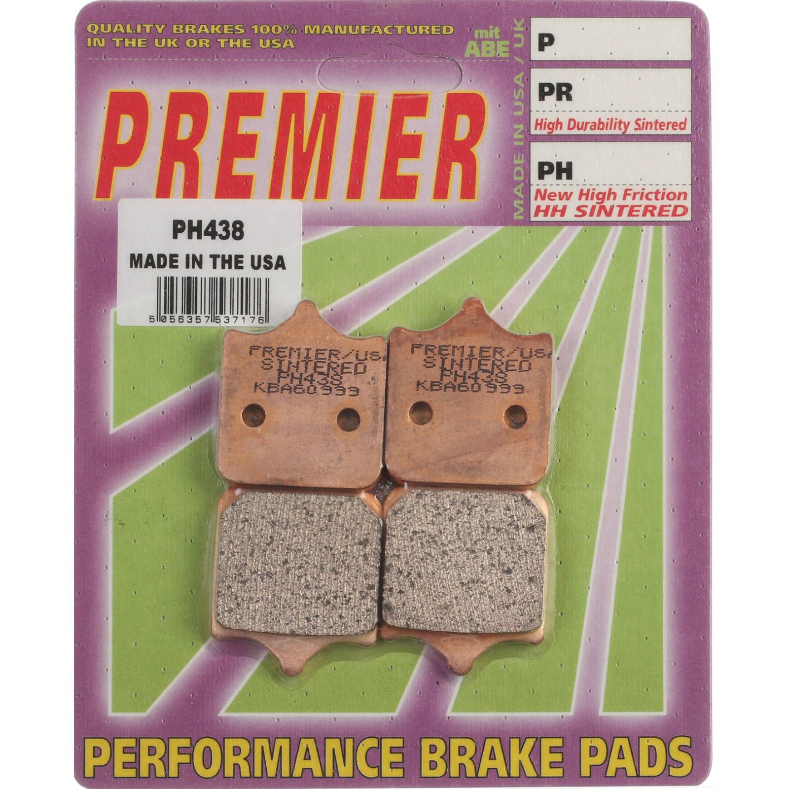 New PREMIER Brake Pad - PH Street Sintered (GF304S3) #PBPH438