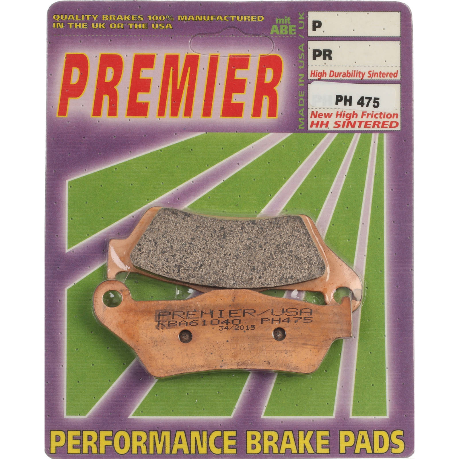 New PREMIER Brake Pads - PH Street Sintered #PBPH475 | Australian Moto Spares