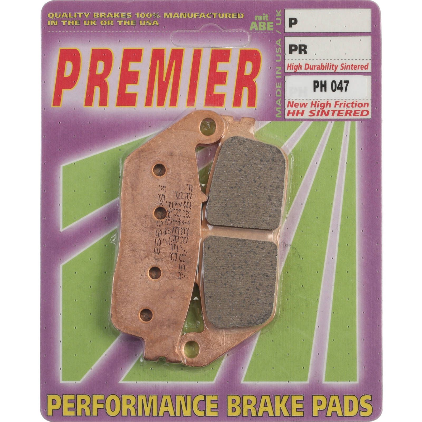 New PREMIER Brake Pad - PH Street Sintered (GF022S3) #PBPH47