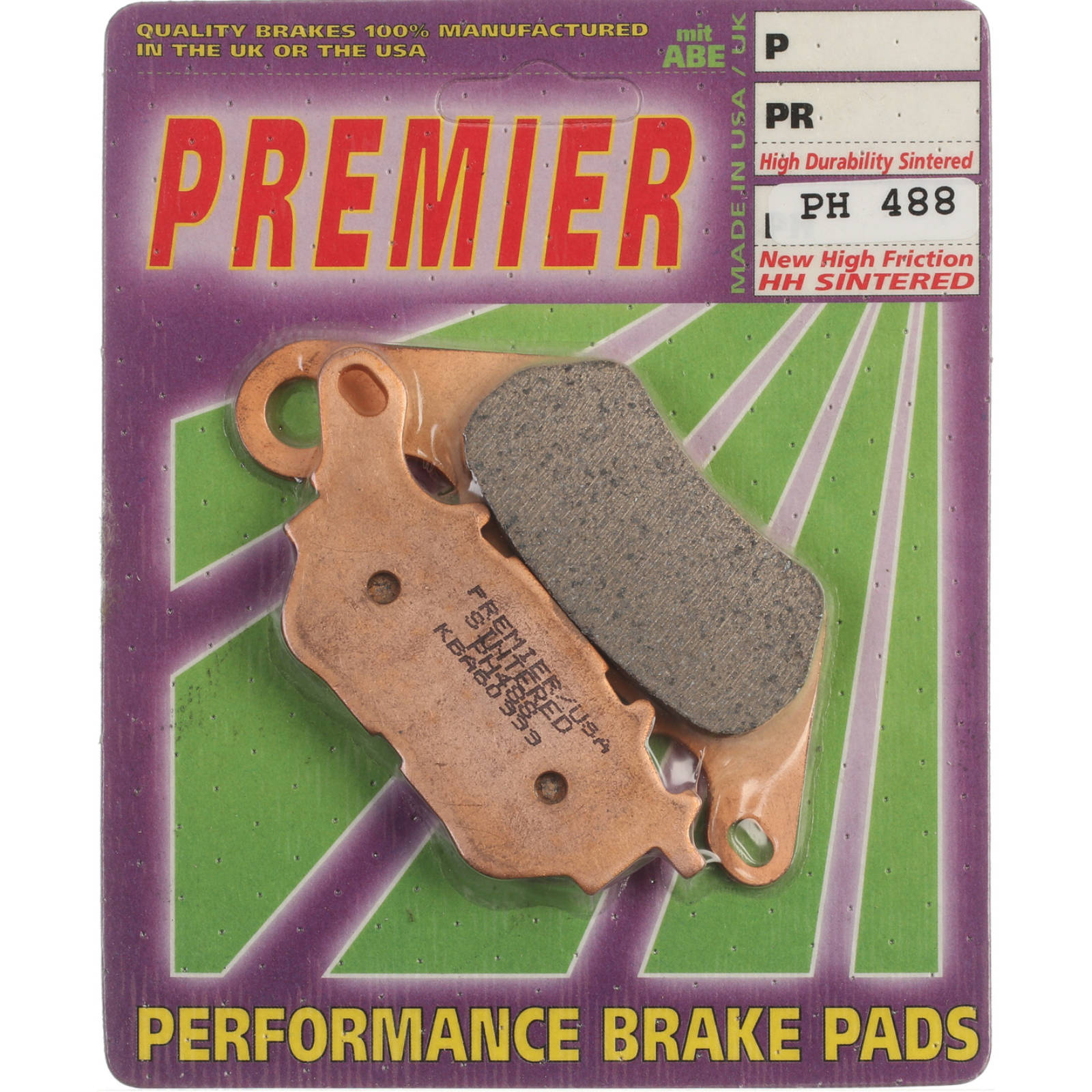 New PREMIER Brake Pads - PH Street Sintered #PBPH488 | Australian Moto Spares