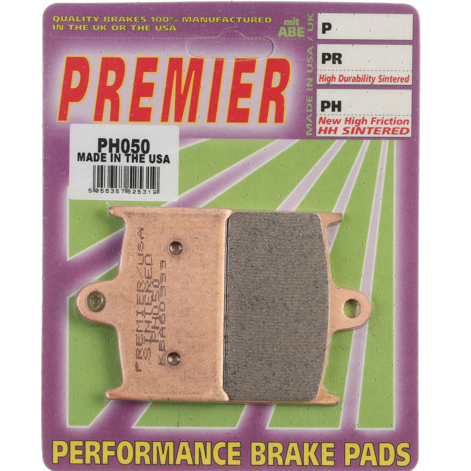 New PREMIER Brake Pad - PH Street Sintered (GF017S3) #PBPH50