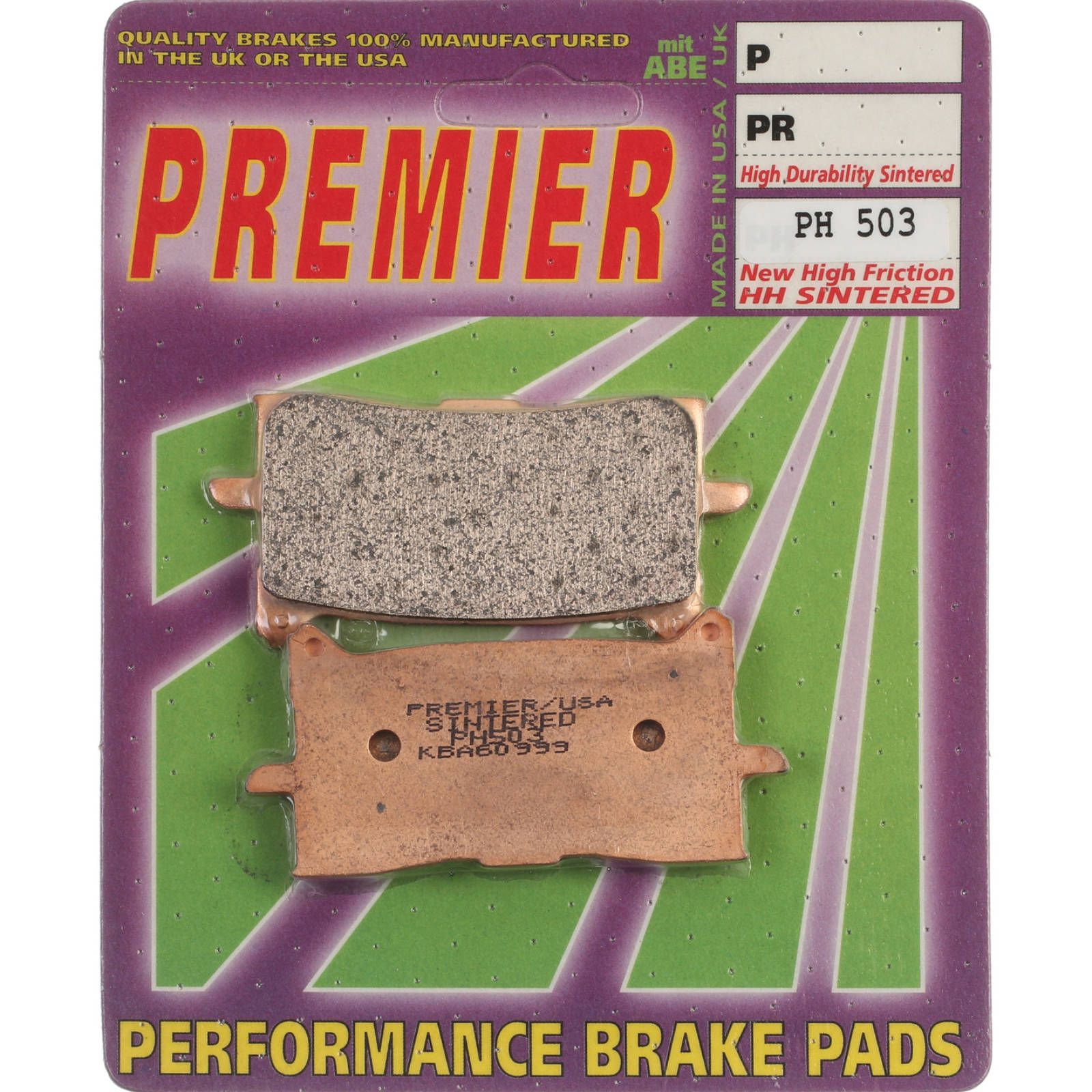 New PREMIER Brake Pad - PH Street Sintered (GF379S3) #PBPH503