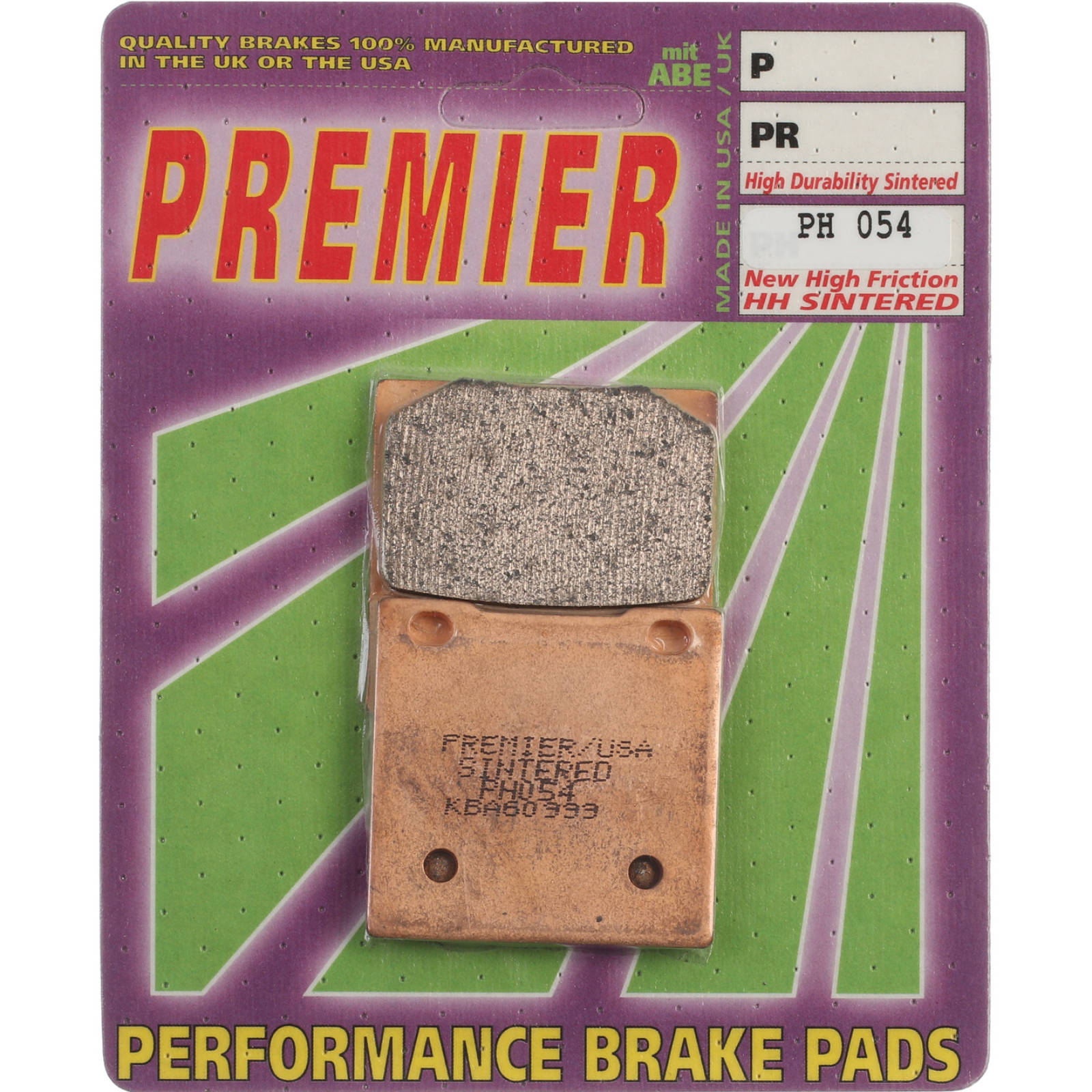 New PREMIER Brake Pads - PH Street Sintered #PBPH54 | Australian Moto Spares