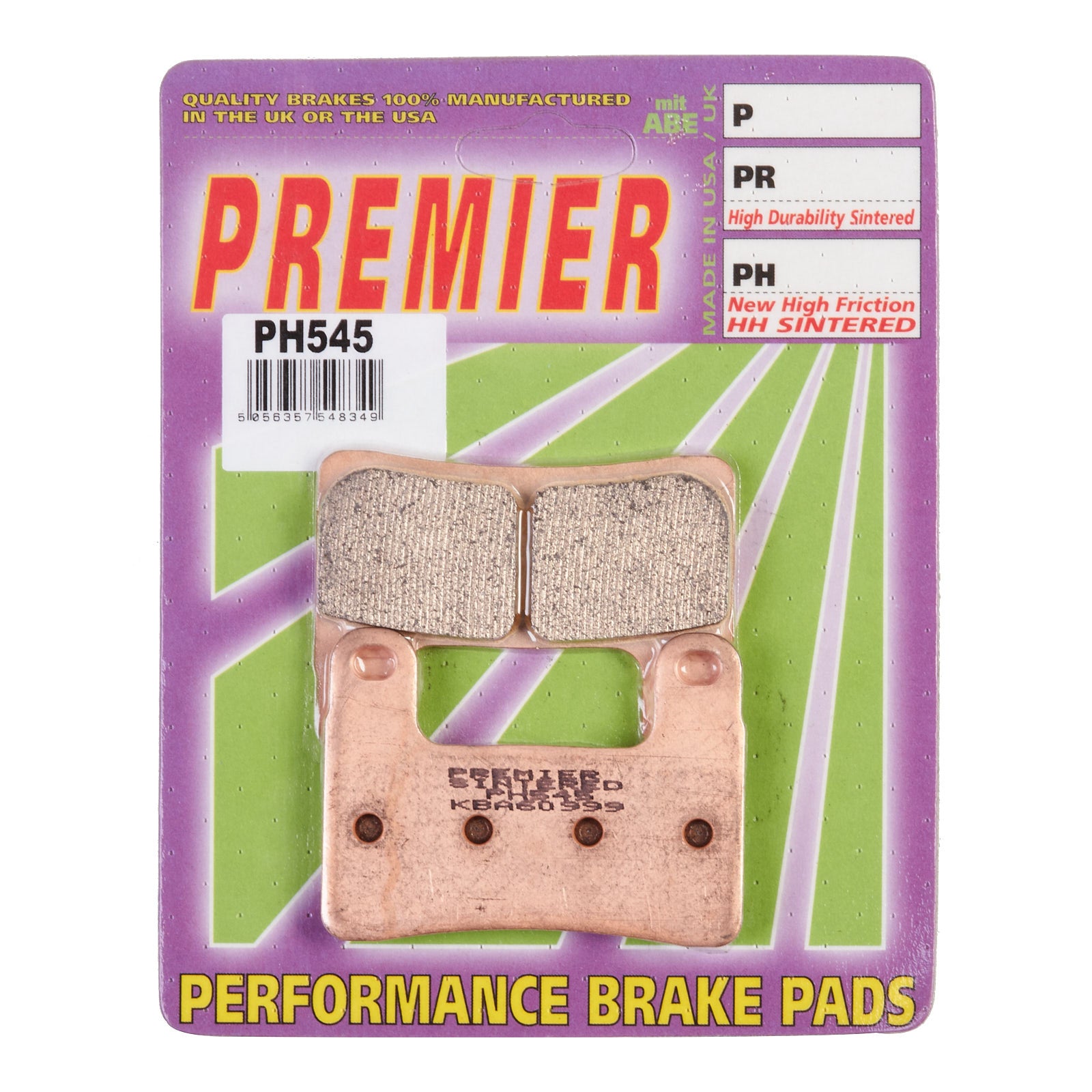 New PREMIER Brake Pads - PH Street Sintered #PBPH545 | Australian Moto Spares
