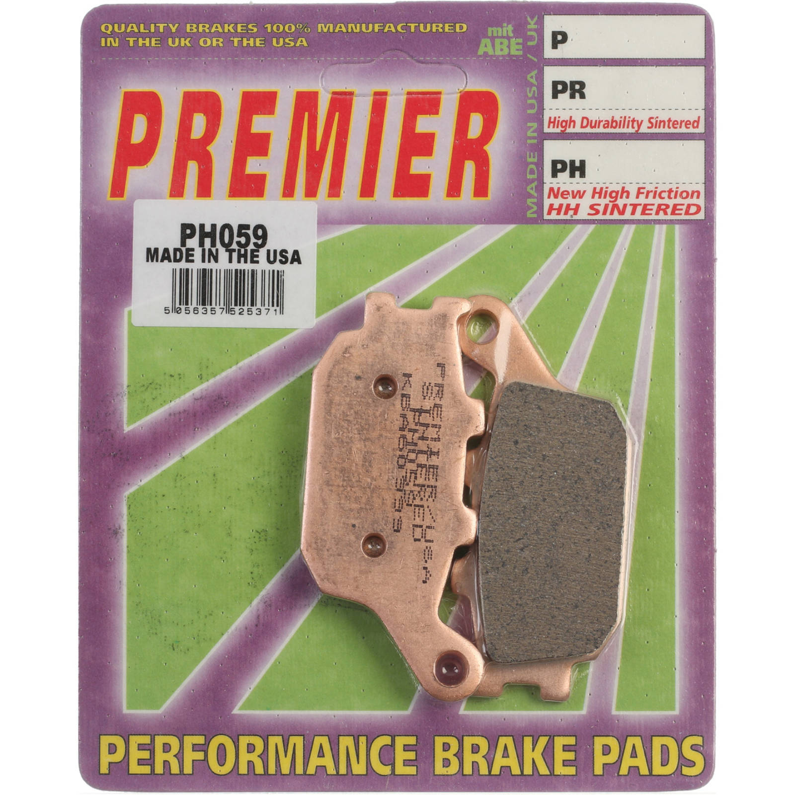 New PREMIER Brake Pad - PH Street Sintered (GF021S3) #PBPH59