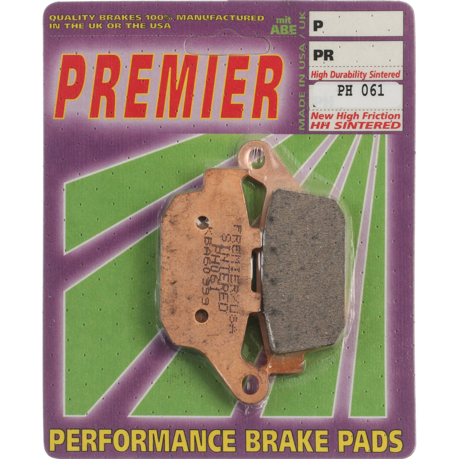 New PREMIER Brake Pad - PH Street Sintered (GF020S3) #PBPH61