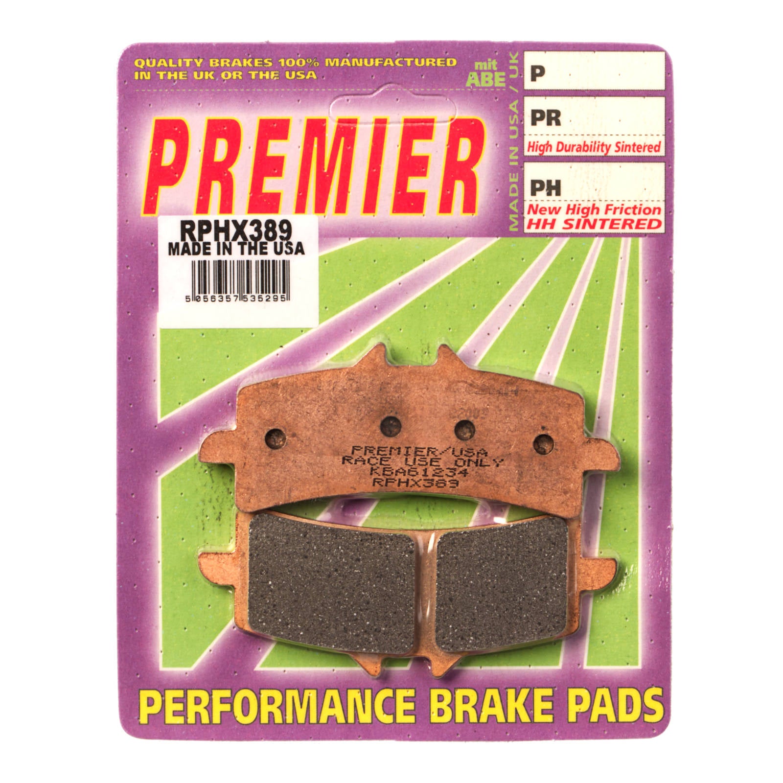 New PREMIER Brake Pads - RPHx Sintered Racing Only #PBPHRX389 | Australian Moto Spares