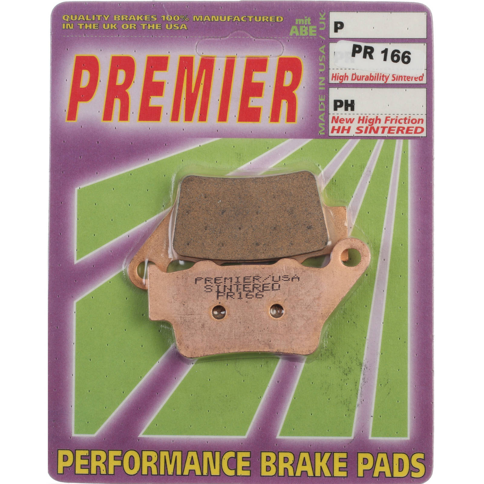 New PREMIER Brake Pad - PR Off-Road Sintered (GF023K5) #PBPR166 | Australian Moto Spares