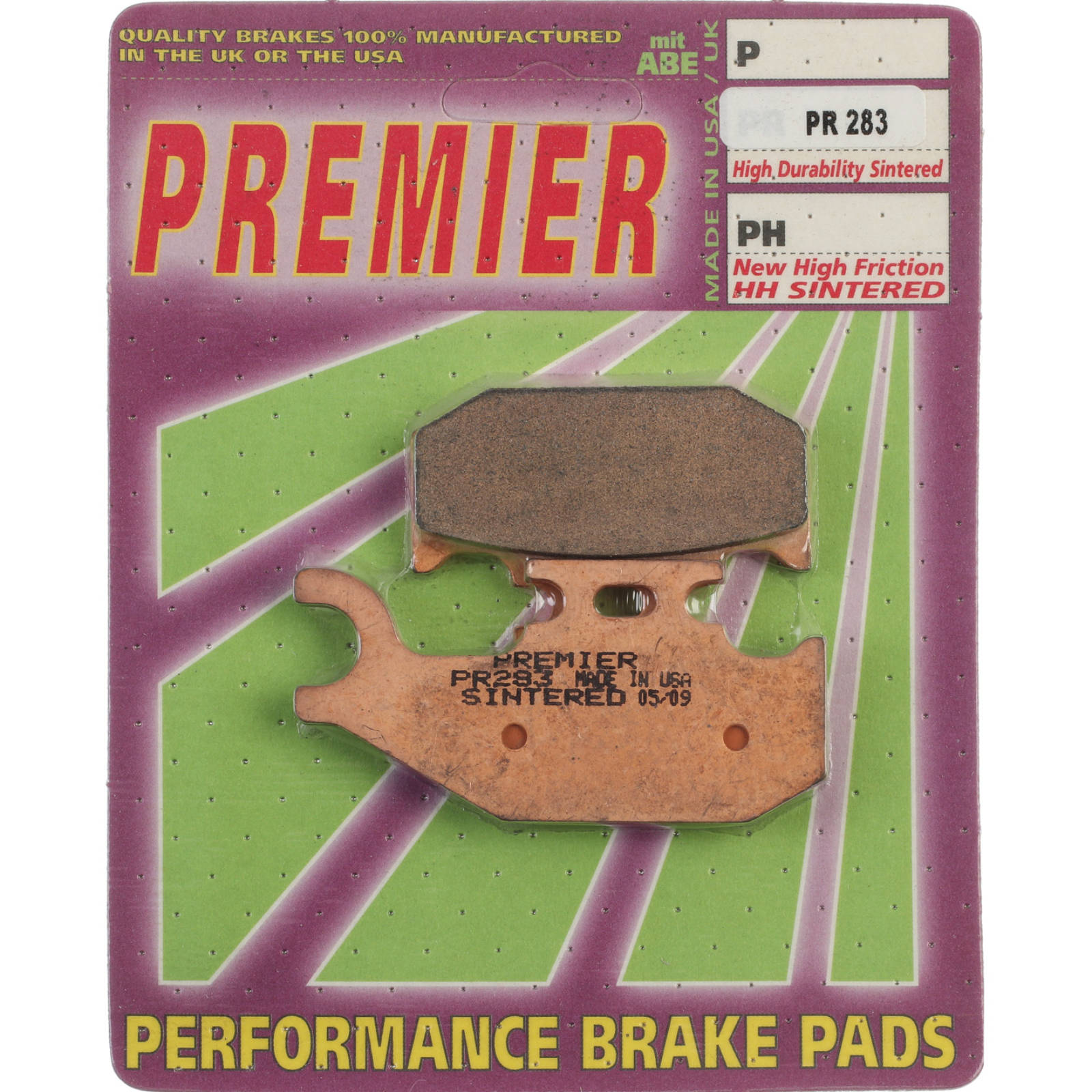 New PREMIER Brake Pad - PR Off-Road Sintered (GF182K5) #PBPR283 | Australian Moto Spares