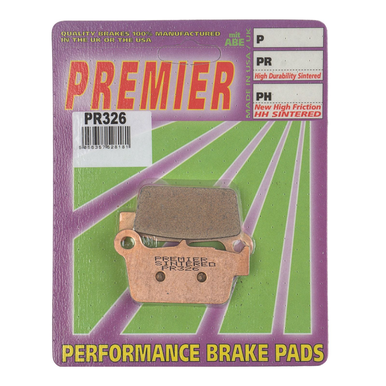 New PREMIER Brake Pad - PR Off-Road Sintered (GF187K5) #PBPR326