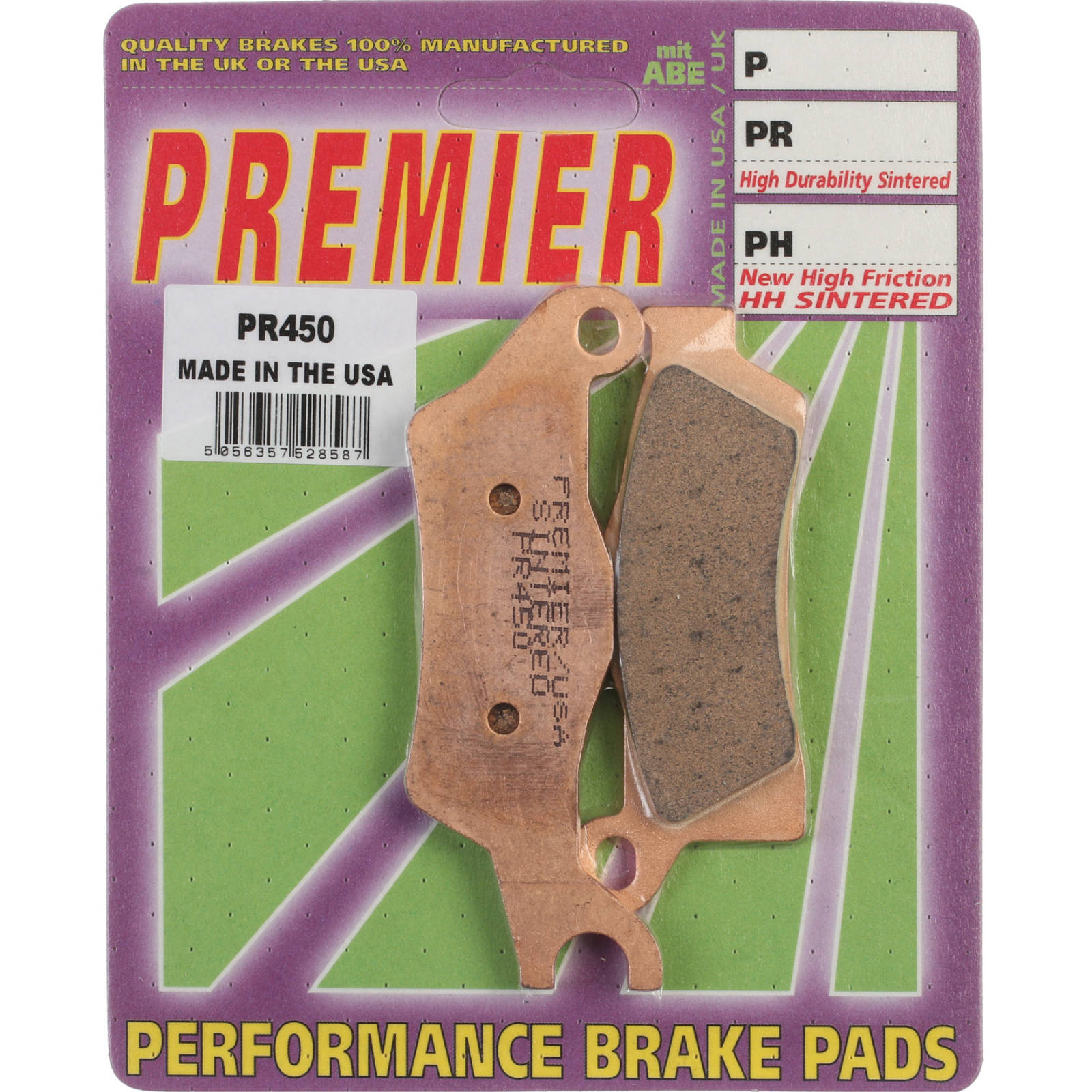 New PREMIER Brake Pad - PR Off-Road Sintered (GF310K5) #PBPR450 | Australian Moto Spares