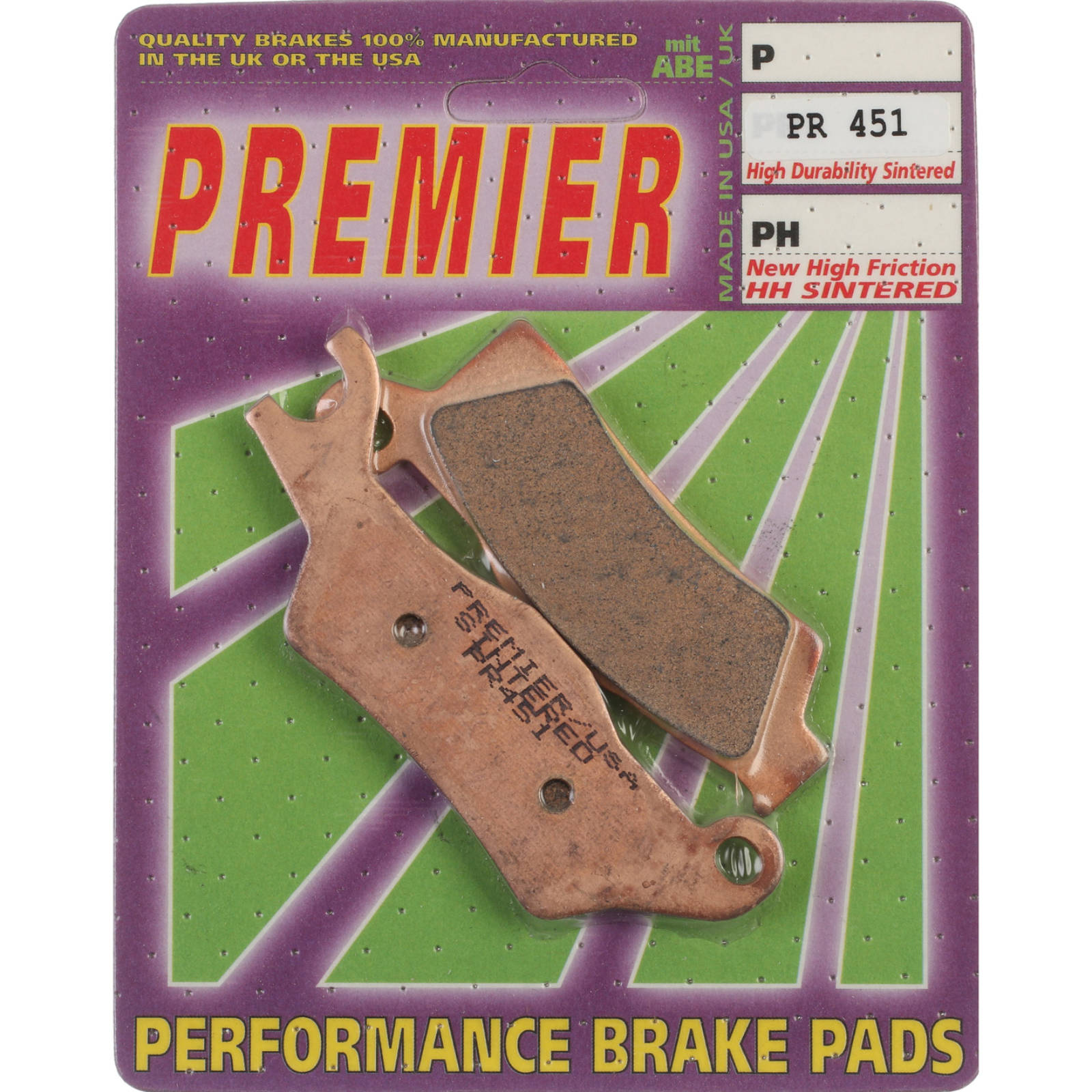 New PREMIER Brake Pad - PR Off-Road Sintered (GF309K5) #PBPR451 | Australian Moto Spares