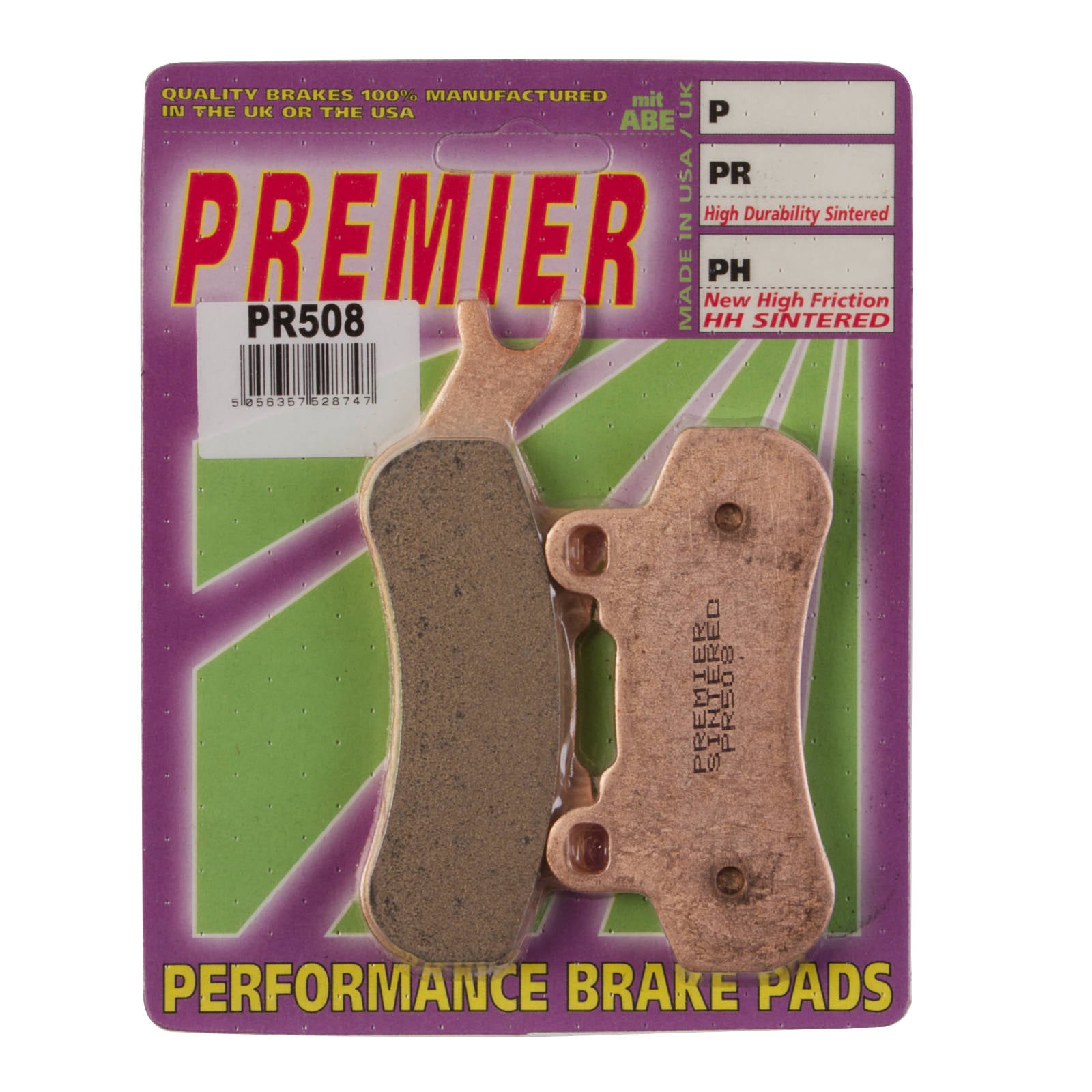 New PREMIER Brake Pad - PR Off-Road Sintered (GF376K5) #PBPR508 | Australian Moto Spares