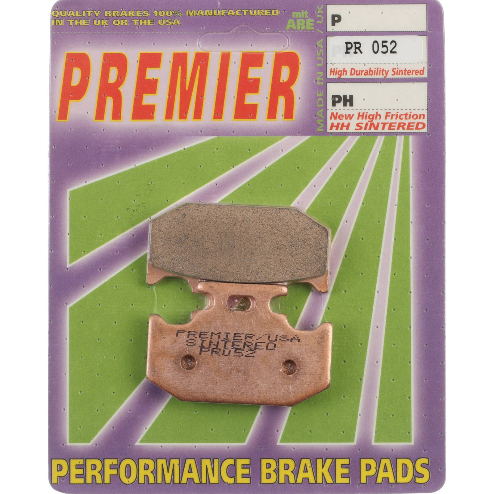 New PREMIER Brake Pad - PR Off-Road Sintered (GF001K5) #PBPR52 | Australian Moto Spares