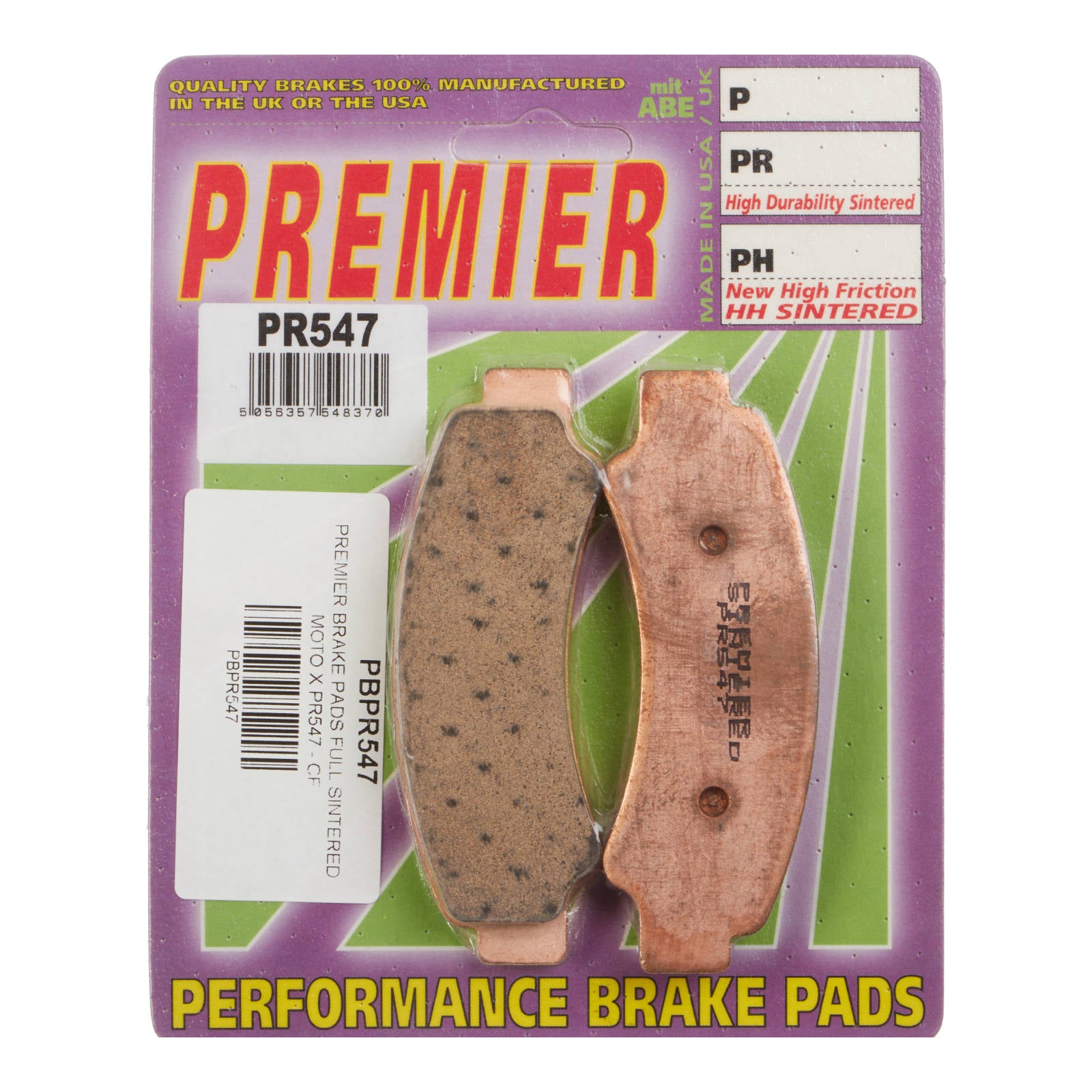 New PREMIER Brake Pads - PR Off-Road Sintered #PBPR547 | Australian Moto Spares