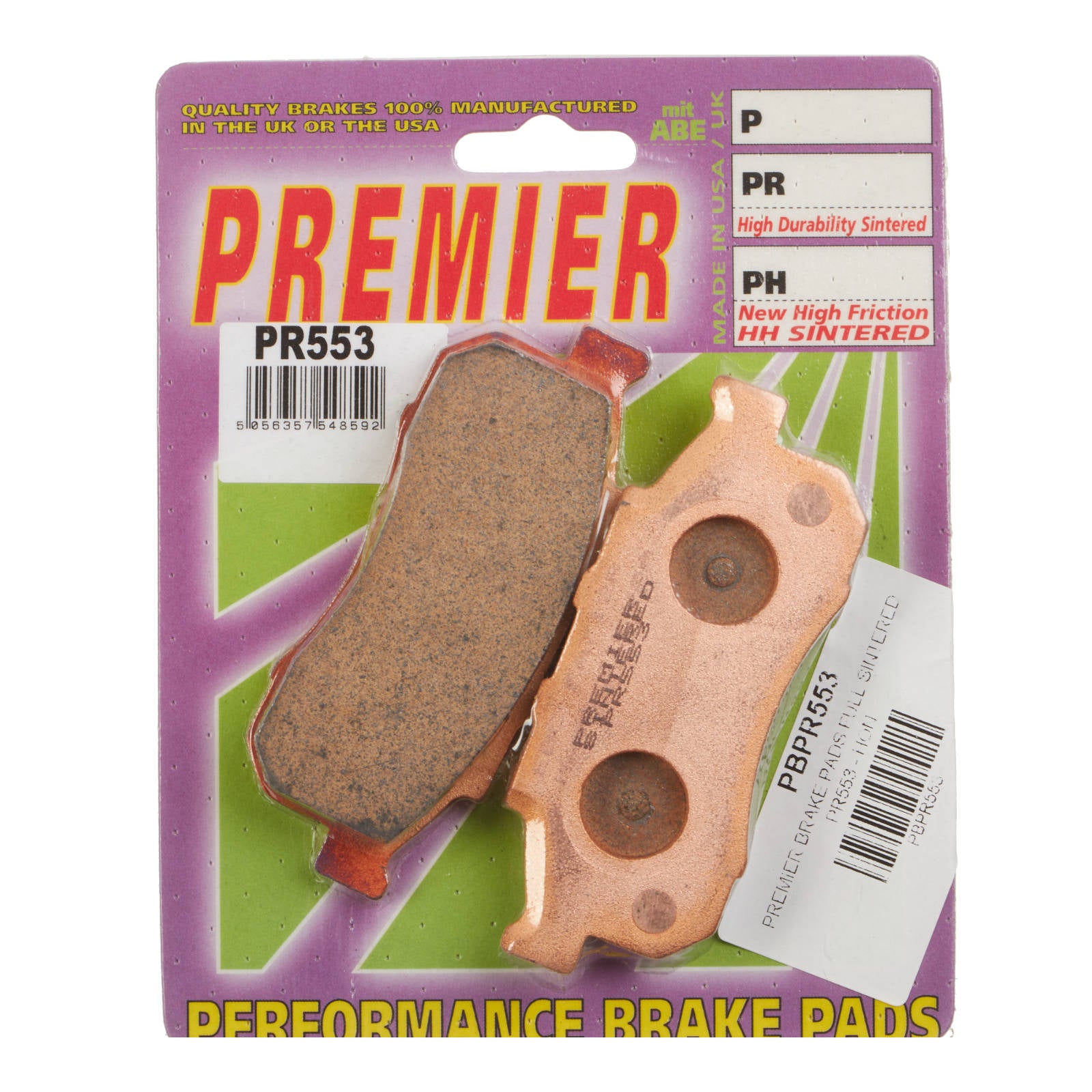 New PREMIER Brake Pads - PR Off-Road Sintered #PBPR553 | Australian Moto Spares