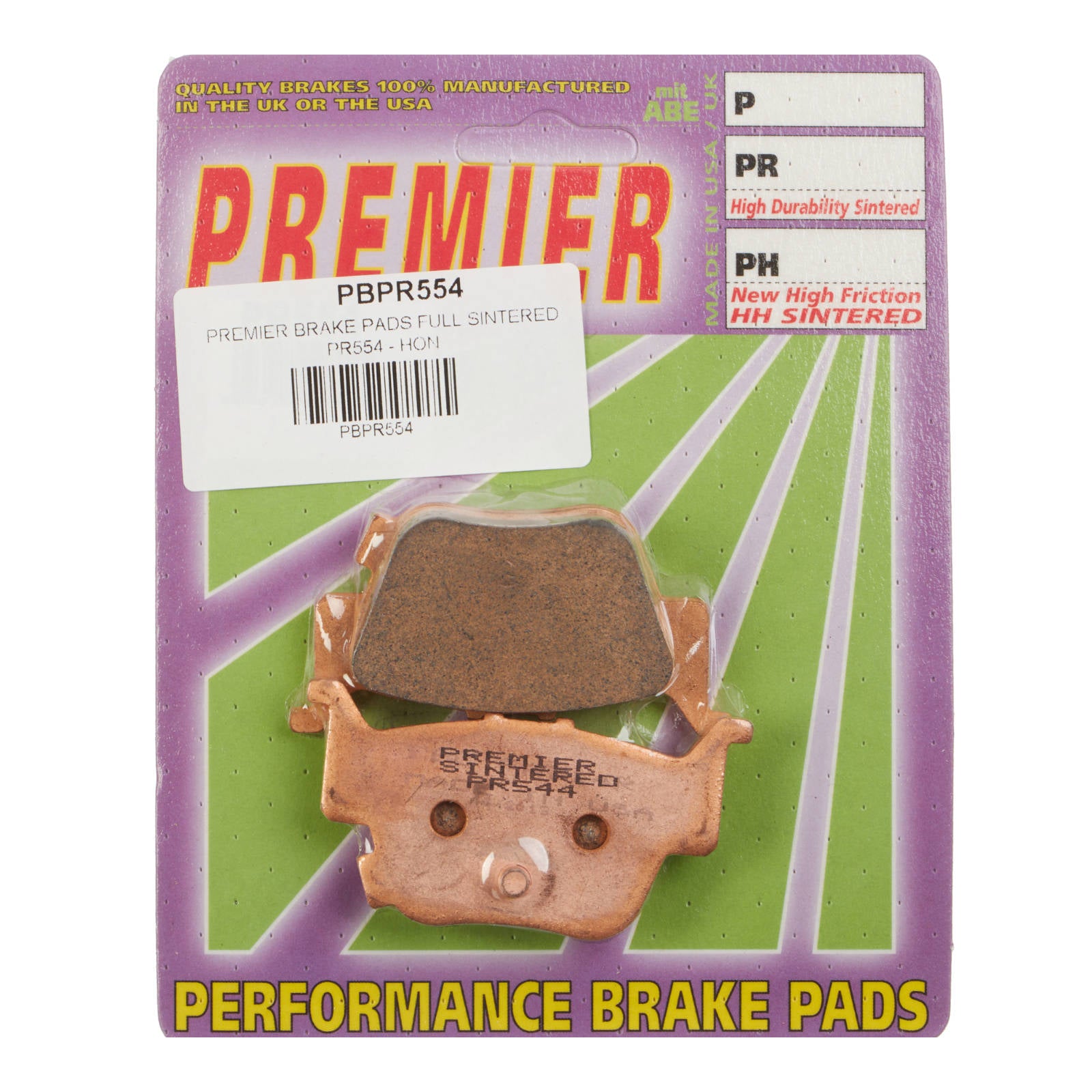 New PREMIER Brake Pads - PR Off-Road Sintered #PBPR554 | Australian Moto Spares