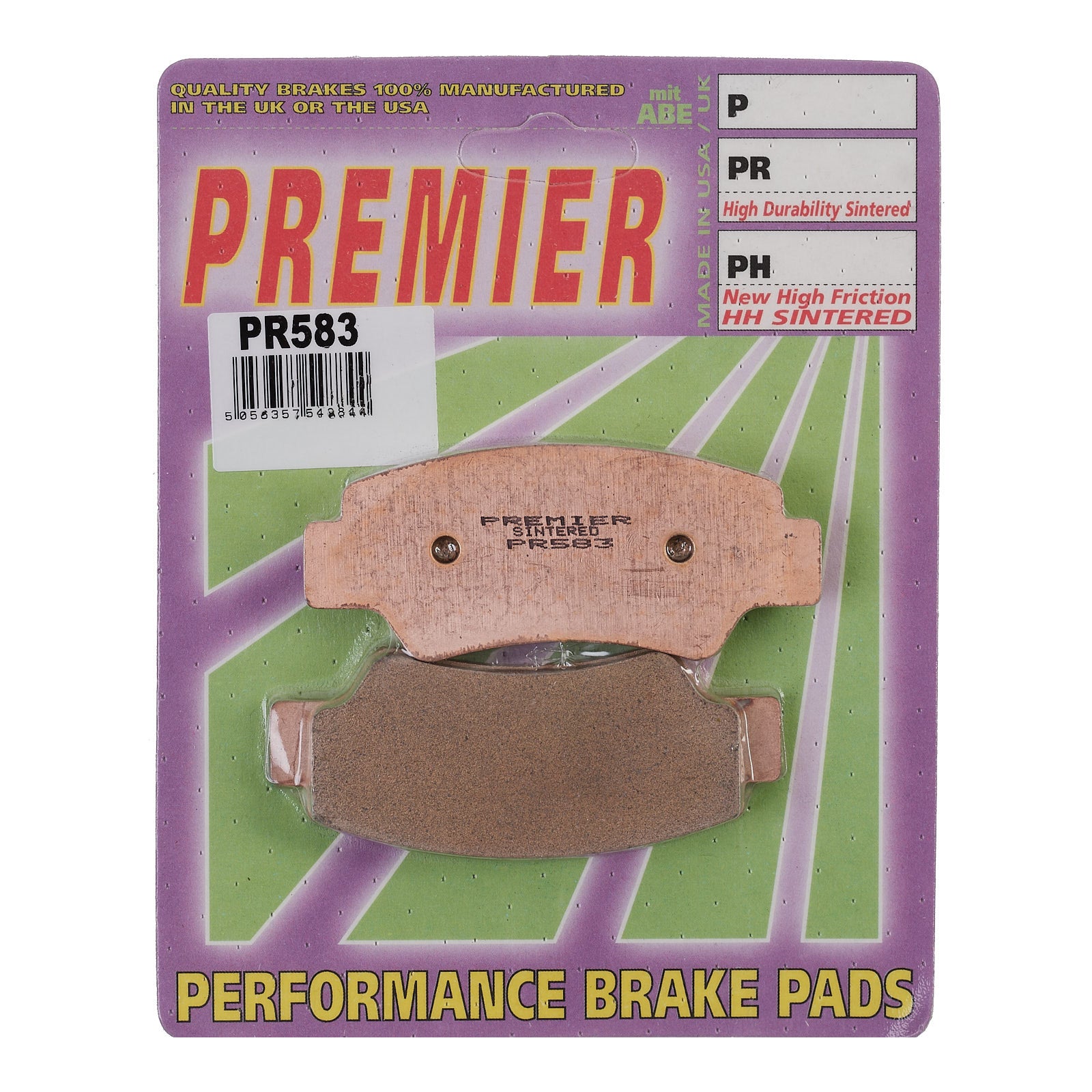 New PREMIER Brake Pad - PR Off-Road Sintered (GF390K5) #PBPR583 | Australian Moto Spares