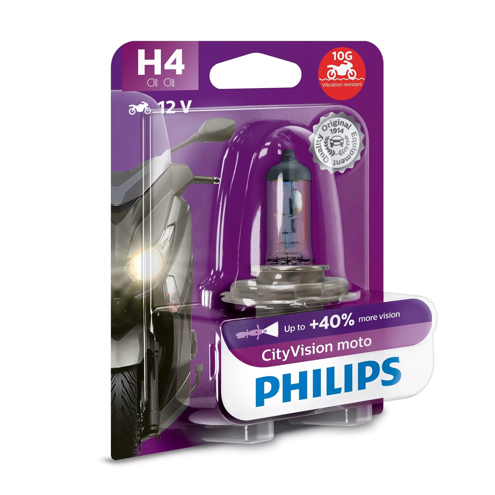 New PHILIPS Bulb H4 12342 CTV 12V 60/55W P43t-38 BW City Vision #PHH412342CTV