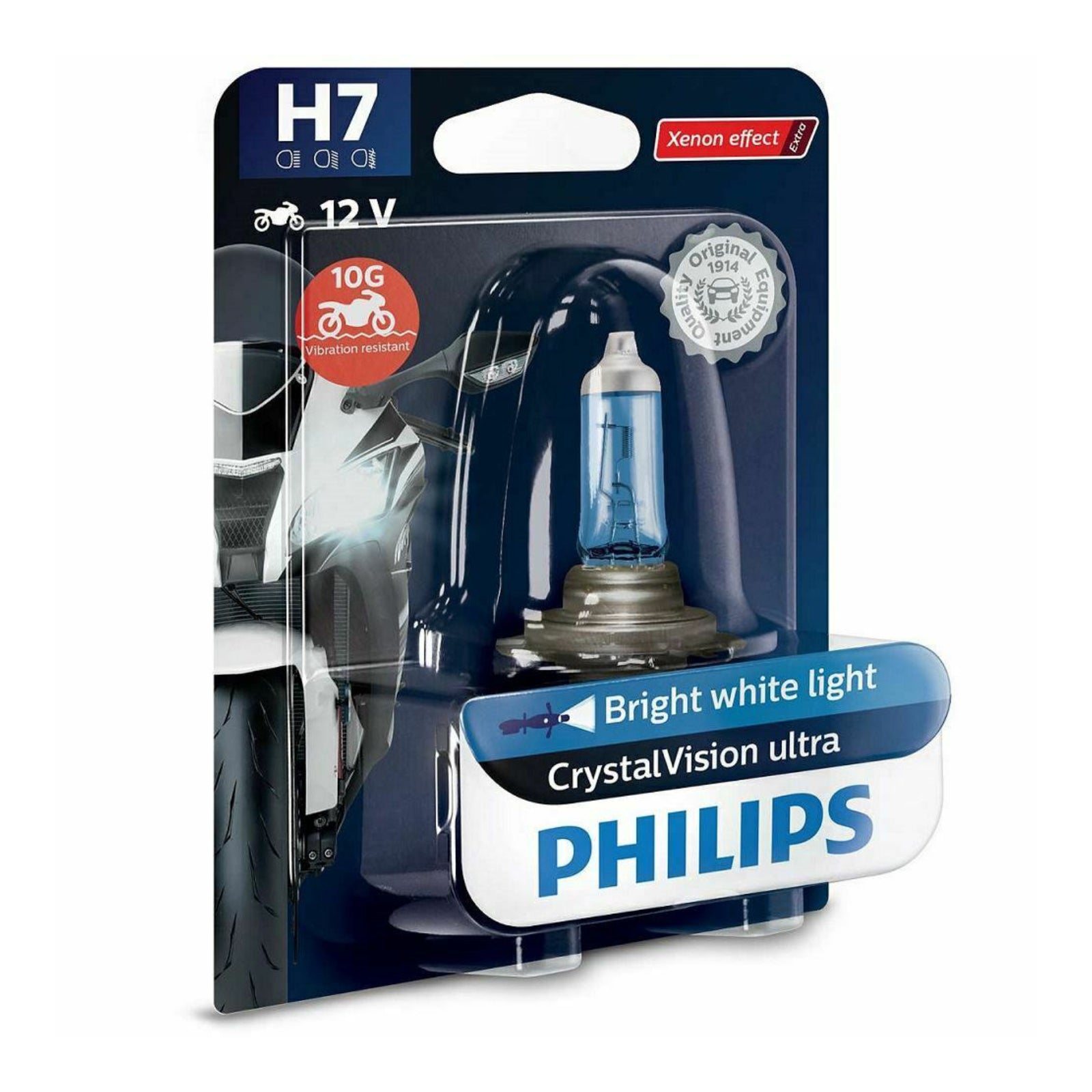 New PHILIPS Bulb H7 12972 CVU 12V 55W PX26d BW Crystal Vision #PHH712972CVU
