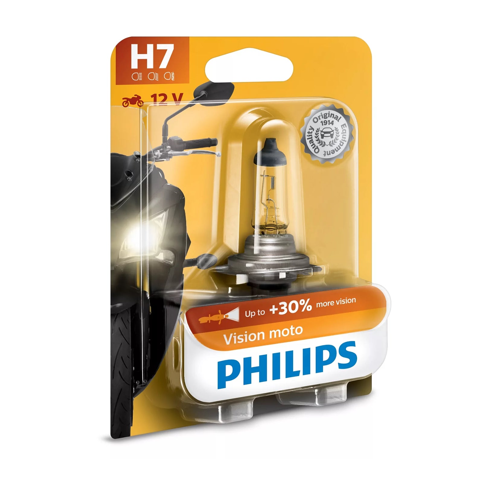 New PHILIPS Bulb H7 12972 PR 12V 55W PX26d BW Vision Moto #PHH712972PR