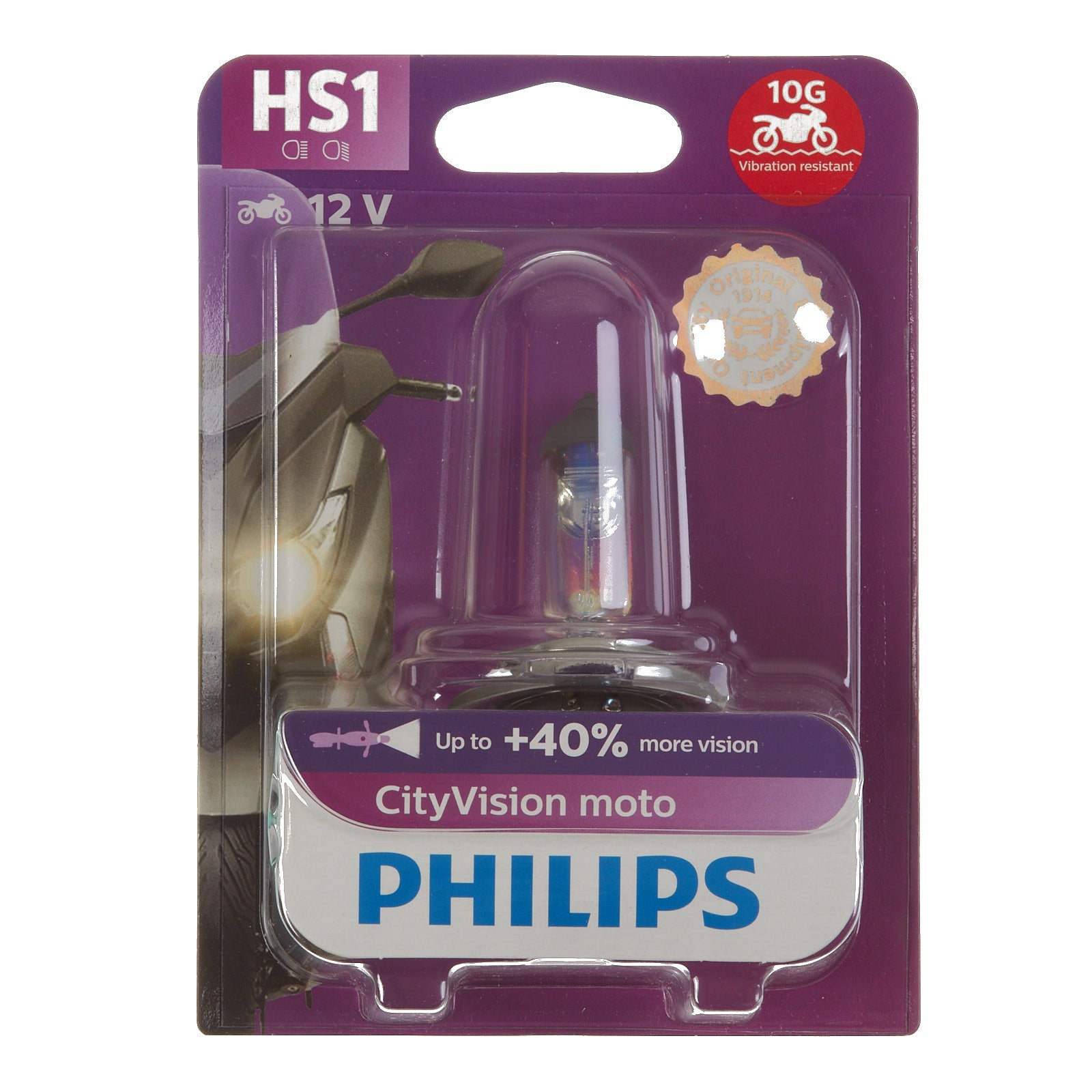 New PHILIPS Bulb HS1 12636 CTV 12V 35/35W PX43t-38 BW City Vision #PHHS112636CTV