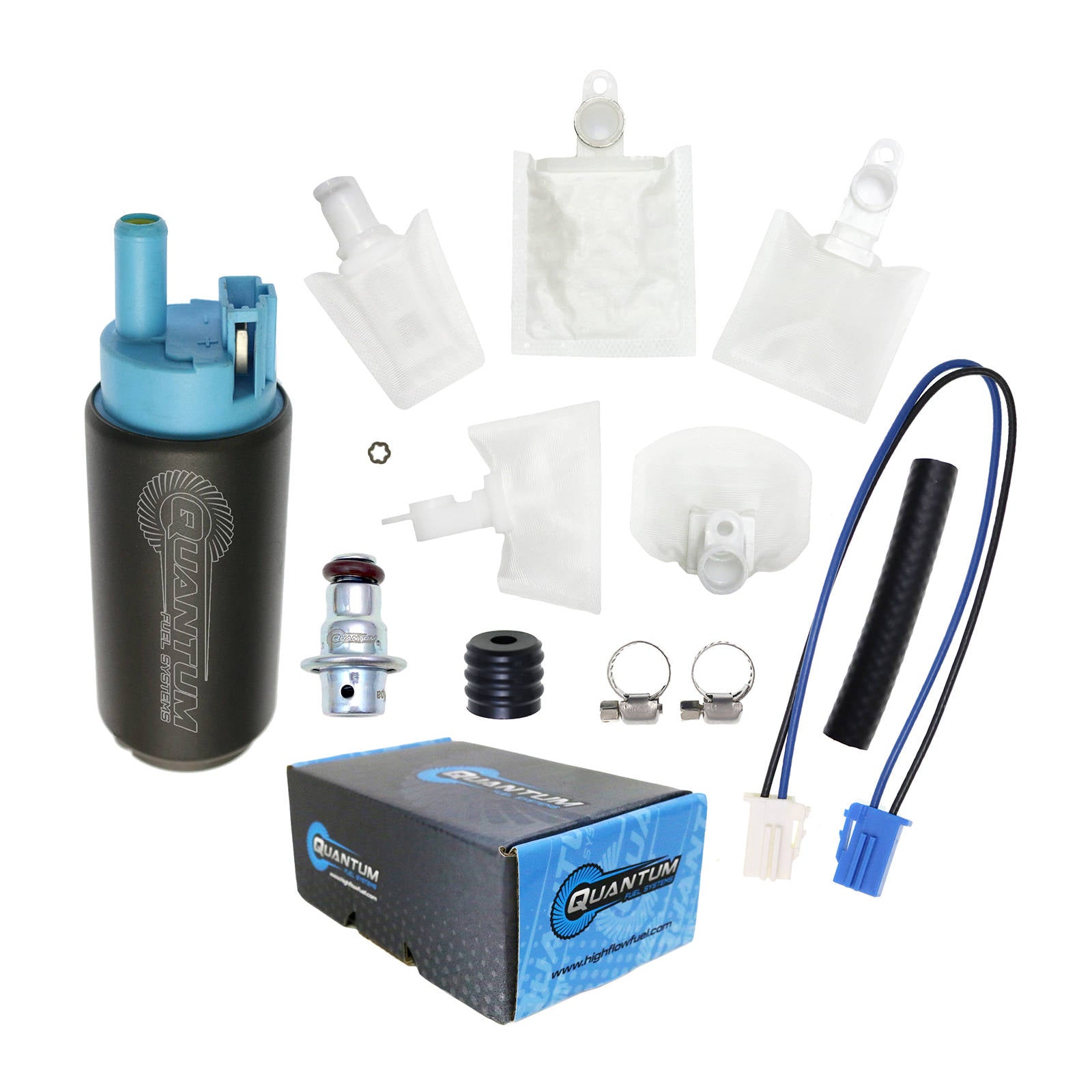 New QUANTUM In-Tank EFI Fuel Pump With Regulator #QFHFP382SUR2 | Australian Moto Spares