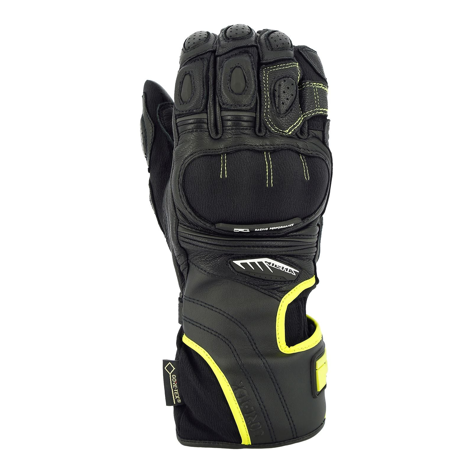 New RICHA EXTREME 2 LEATHER SPORT GLOVE GORE-TEX BLK//YEL 2XL //11 RAGEX2BY2XL