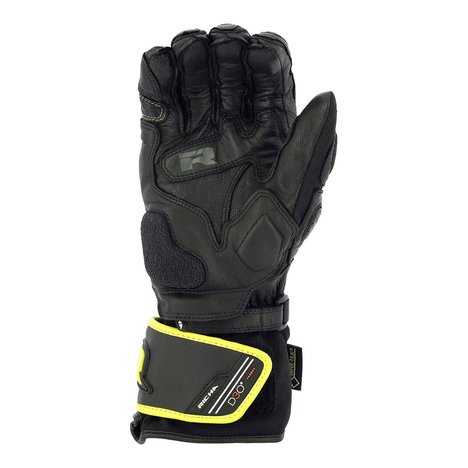 New RICHA EXTREME 2 LEATHER SPORT GLOVE GORE-TEX BLK//YEL XL //10 RAGEX2BYXL