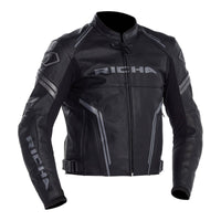 New RICHA Assen Leather Jacket - Black (S) #RALJASB48