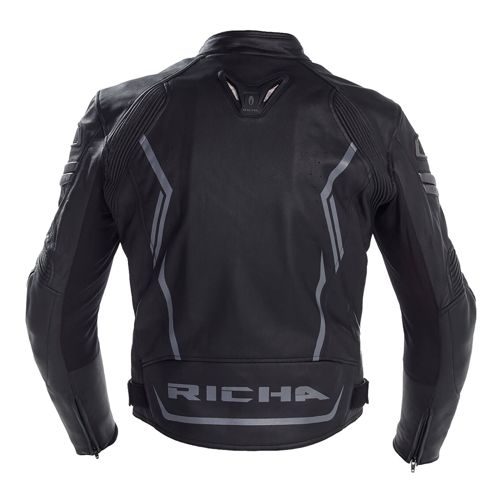 New RICHA Assen Leather Jacket - Black (S) #RALJASB48