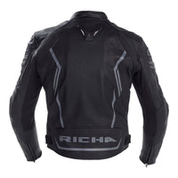 New RICHA Assen Leather Jacket - Black (M) #RALJASB50