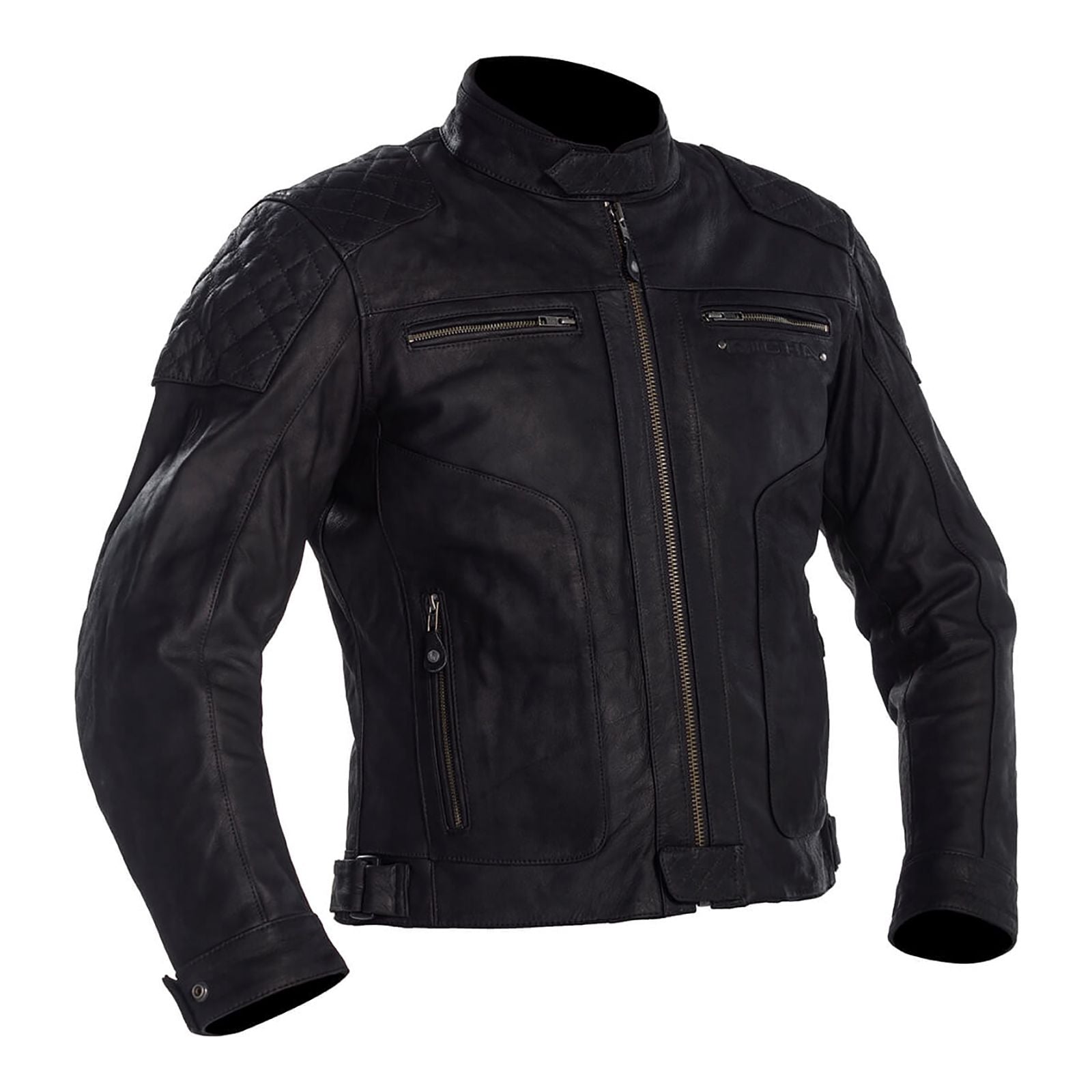 New RICHA DETROIT LEATHER JACKET BLK SML // EU48 // 38