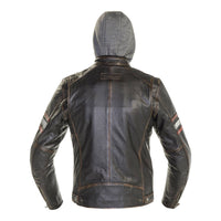 New RICHA Toulon 2 Leather Jacket - Black / Red (S) #RALJTL2BR48