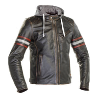 New RICHA Toulon 2 Leather Jacket - Black / Red (S) #RALJTL2BR48