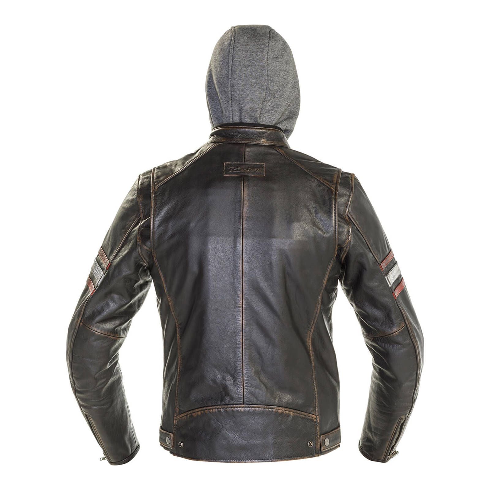 New RICHA Toulon 2 Leather Jacket - Black / Red (M) #RALJTL2BR50