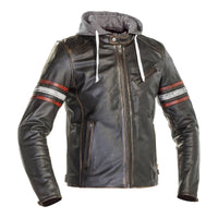 New RICHA Toulon 2 Leather Jacket - Black / Red (4XL) #RALJTL2BR60