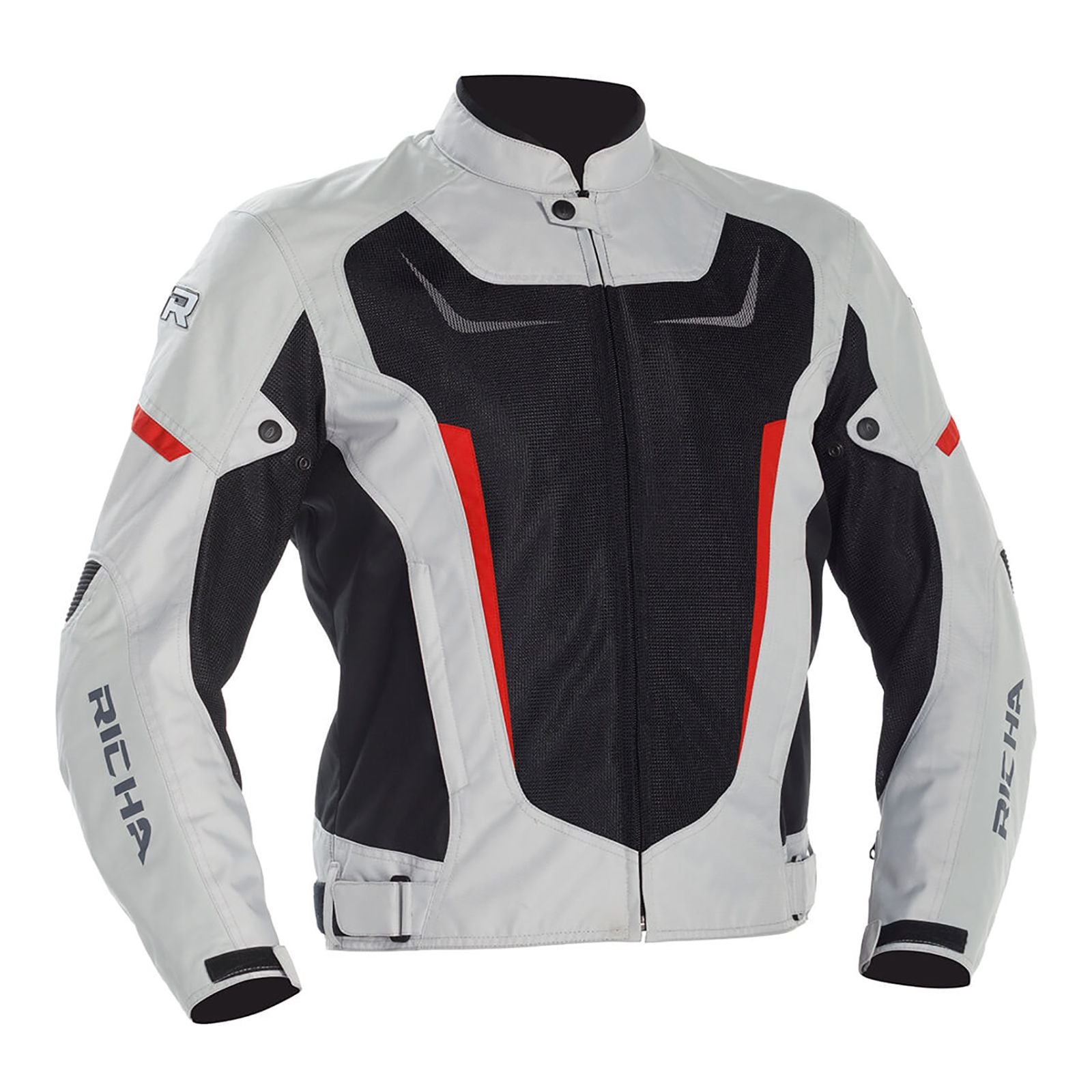 New RICHA Airstrike 2 Jacket - Grey / Black / Red (2XL) #RATJAST2GBR2XL