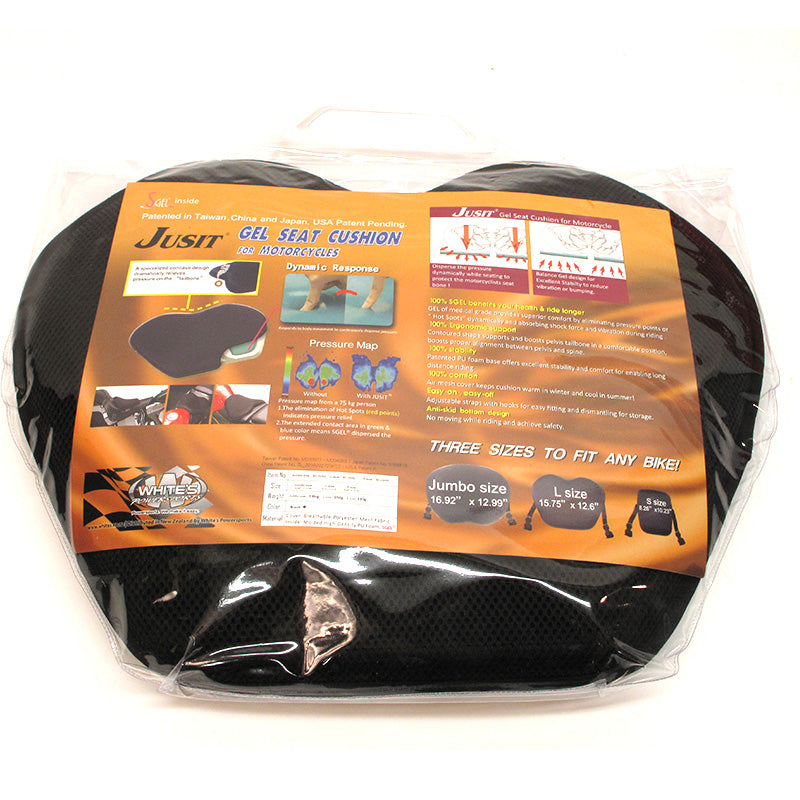 New WHITES Jusit Gel Seat Pad - Large #SCJGSL | Australian Moto Spares