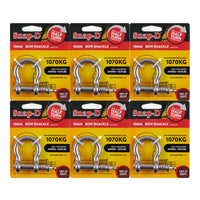 New SNAP-D 10mm Bow Shackle - 6 Pack Special #SD10BSS6PK